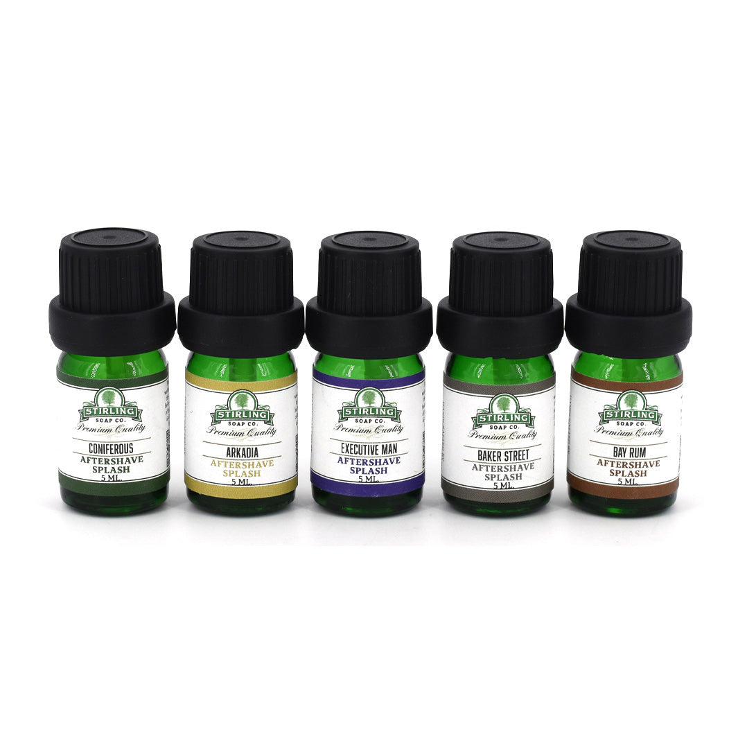 Aftershave Splash Sample Pack of 5 (5ml Bottles)
